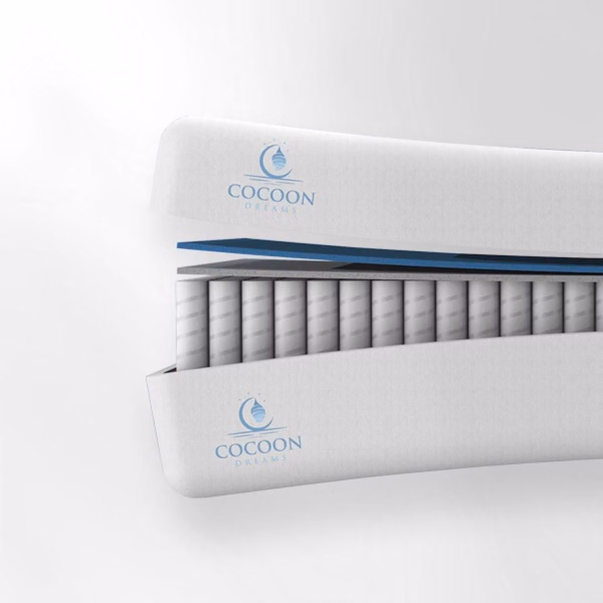 Materasso a molle insacchettate da 90x200 cm con 7 zone e materiali adatti alle persone allergiche