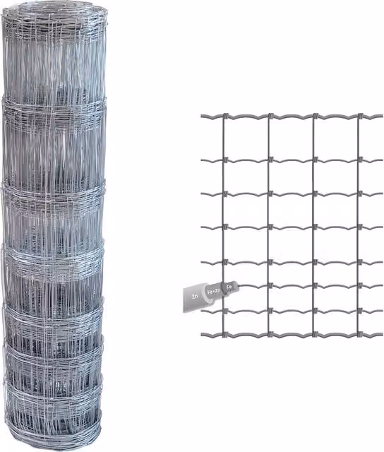Rete pastorale Iperbriko colore silver, L: 140 cm, H: 50 cm, maglia 15 fili