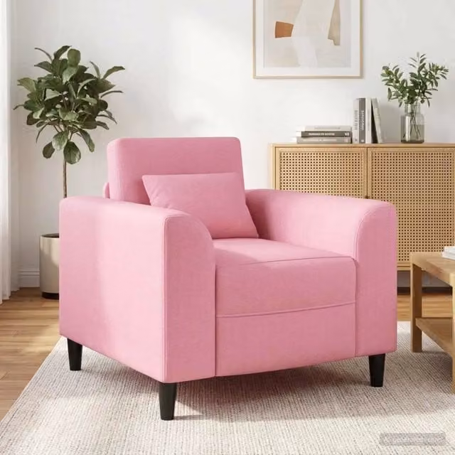 Divano Sedia-Poltrona Rosa Tessuto 598281