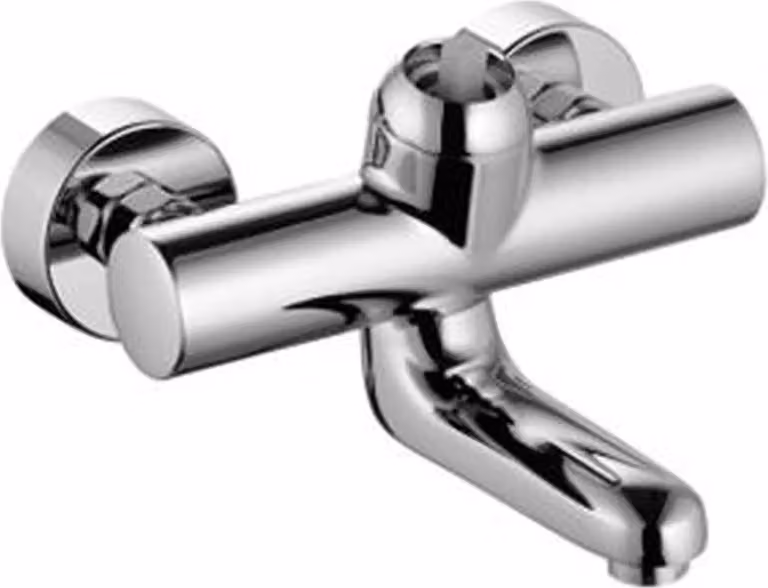 Miscelatore monocomando da parete Kludi Provita senza leva, sporgenza 183 mm, cromato, 1 pezzo.