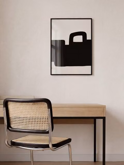 Quadro astratto moderno Opposite Kenay Home bianco e nero L: 30 cm, H: 40 cm