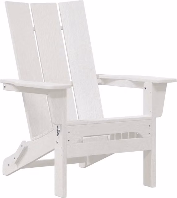 Sedia da Giardino | Sedia Adirondack Pieghevole Bianco 80,5 x 74,5 x 92 cm HDPE