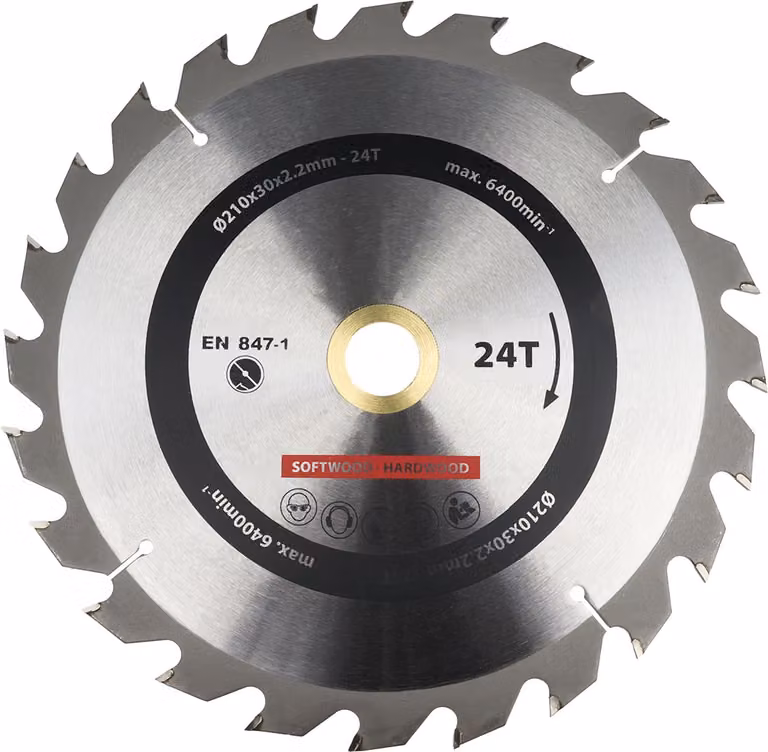Lama circolare per legno 210 x 30 mm T30 - Per pezzo