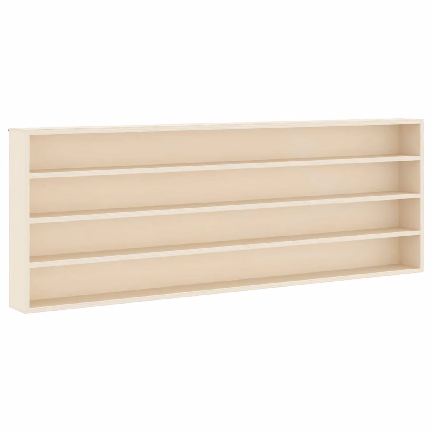 Vetrina da parete moderna vidaXL in MDF beige L 100 x P 8,5 x H 36 cm
