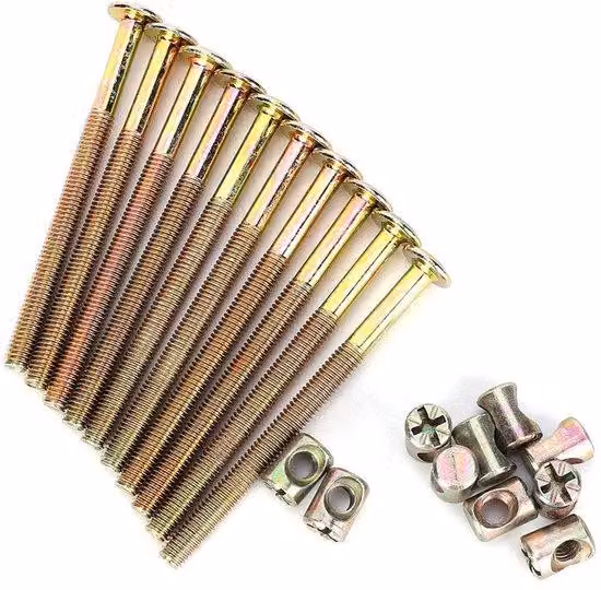 Set di fissaggio Acciaio al carbonio zincato - 80 mm - Viti centrali - Dadi - Resistente e anticorrosivo