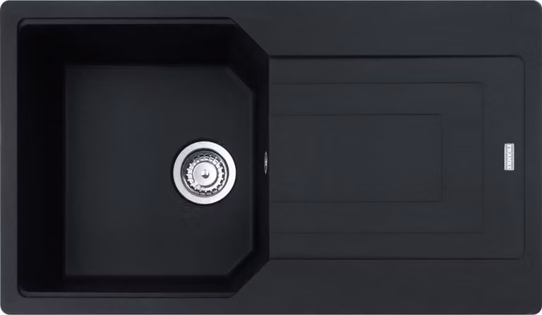 Franke Maris Urban lavello da incasso Fragranit lavello UBG 611-86 nero opaco Manopola rotante da 50 cm 114.0682.521