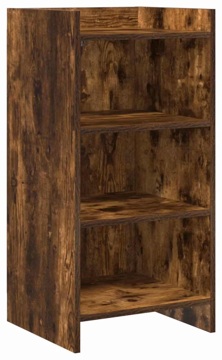 Mobiletto servitore in legno effetto noce, dimensioni 40 x 36 x 80 cm, realizzato in legno composito
