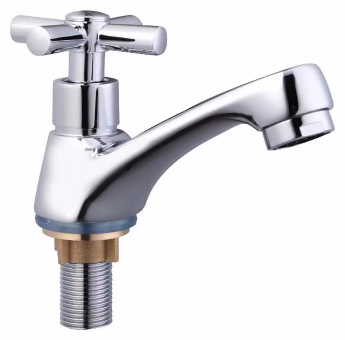 Miscelatore monocomando cromato per lavabo, solo acqua fredda, design bar