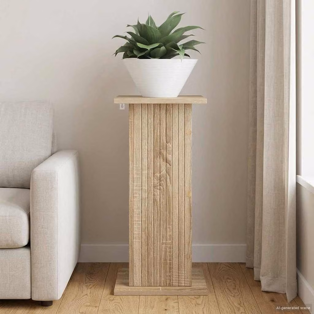 vidaXL Supporto per piante moderno in legno color marrone L/P/H: 30,5 x 30,0 x 60,5 cm