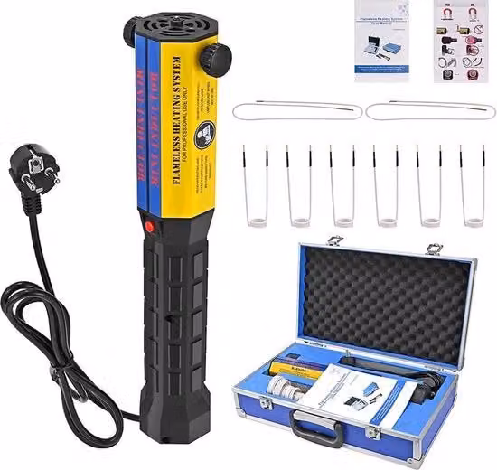 Kit di Induttore per Riscaldamento Magnetico VEVOR 1000W Blu per la rimozione di viti arrugginite e la liberazione di cuscinetti, pignoni, rulli e bulloni