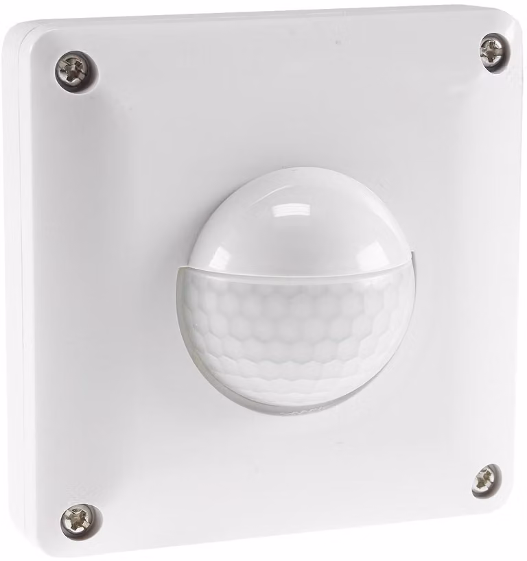 Rilevatore di movimento PIR da incasso 190°- IP65 2 e 3 - tecnologia a filo, bianco