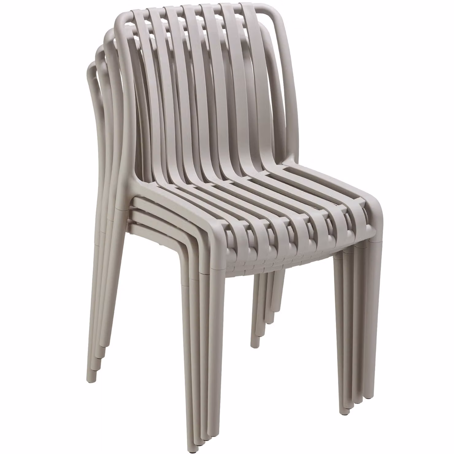 Set di 4 sedie da giardino Alcudia TecTake GmbH, impilabili e resistenti alle intemperie, colore beige – 1