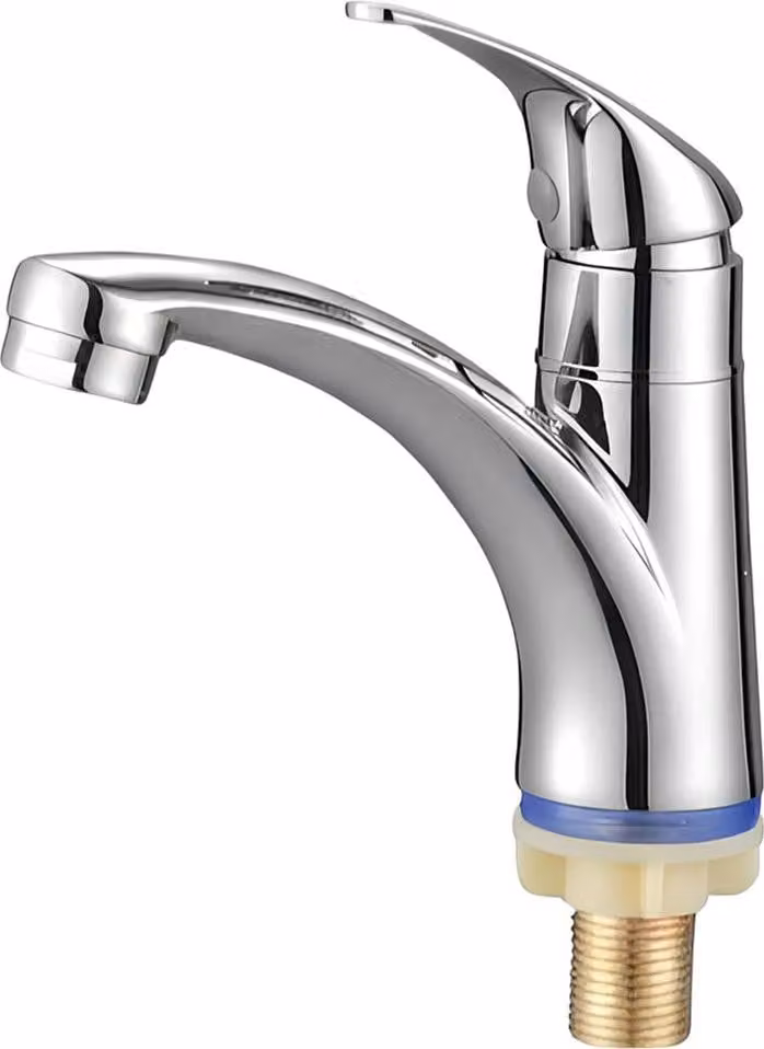Avizar, rubinetto da cucina con bocca curva, finitura cromata, argento