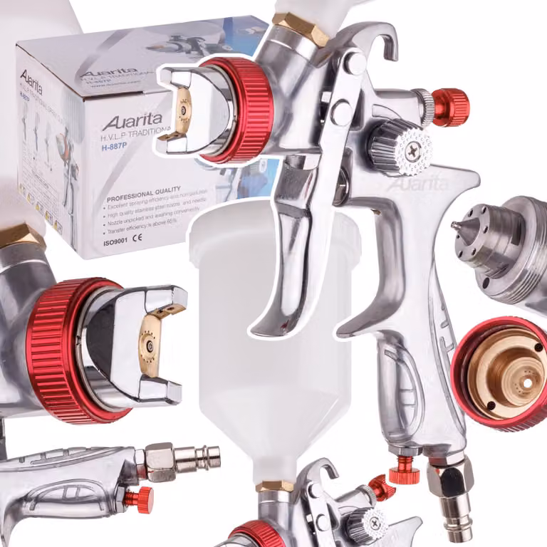 Pistola a spruzzo HVLP Auarita H-887P, ugello da 2,5 mm, volume 600 ml