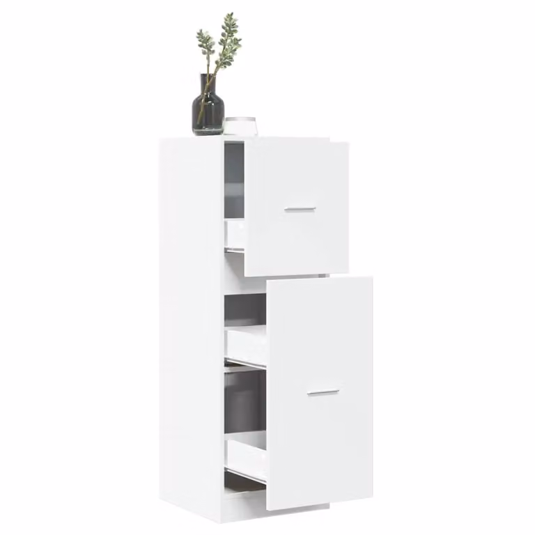Armadietto da farmacia a muro vidaXL Bianco con ripiani e cassetti L/P/H: 40 x 41 x 118 cm