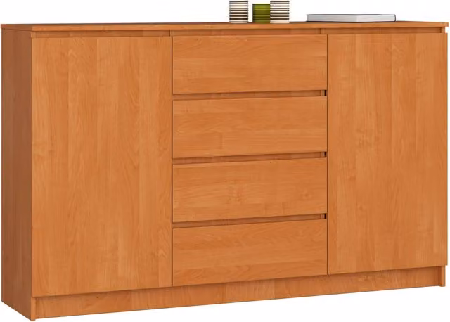 Cassettiera AKORD K160 Ontano 160 cm 2 ante 4 cassetti 160x40x99 cm