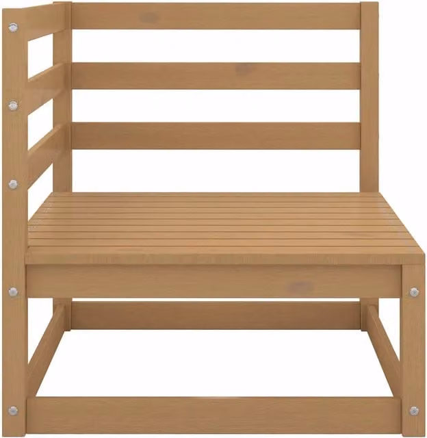 Salotto da Giardino-Set Divani da Giardino2 pz Cuscini Marrone ambra Pino Massello