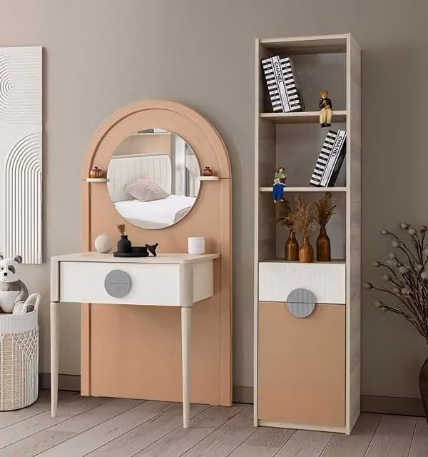 Set Schminktisch Bücherregal Stilvolles Design Modernes Wohnambiente Möbel