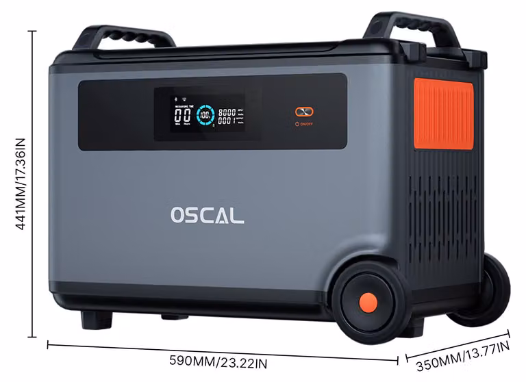 Powerstation, batteria esterna - Capacità: 3600 Wh - Batteria agli ioni di litio - Colore: grigio