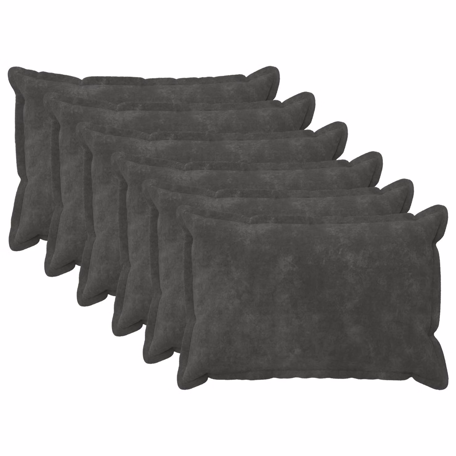 Set di 6 federe vidaXL HOUTEN in microfibra color antracite, L 50 cm x P 80 cm