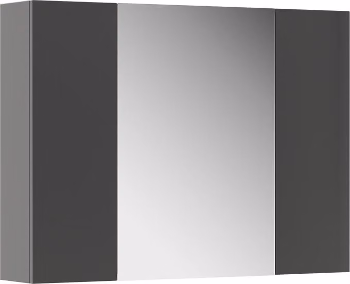 Specchio contenitore bagno Vicco Leopold Antracite 80 x 59.2 cm con ripiani, Model 56217