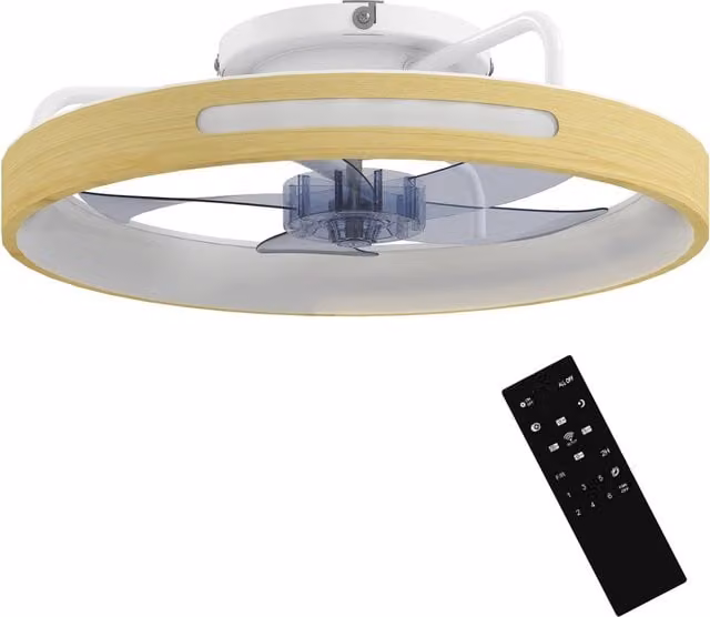 Ventilatore da Soffitto Minimal con Luce LED 40W DC Bianco