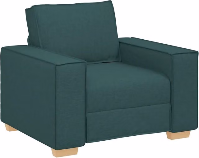 Poltrona Relax Moderna Verde con Braccioli in Tessuto L: 100 cm, P: 78 cm, H: 84 cm
