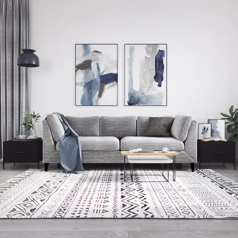 Maison Exclusive - Tavolini da salotto 2 pz. Nero 50x50x40 cm Materiale ligneo