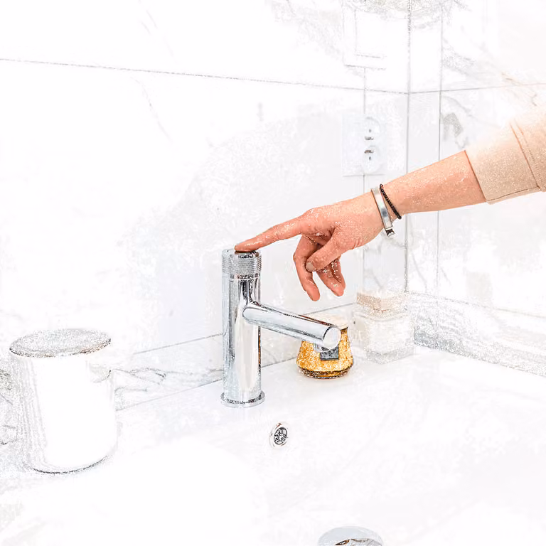 Miscelatore verticale per lavello di design con tappo cromato