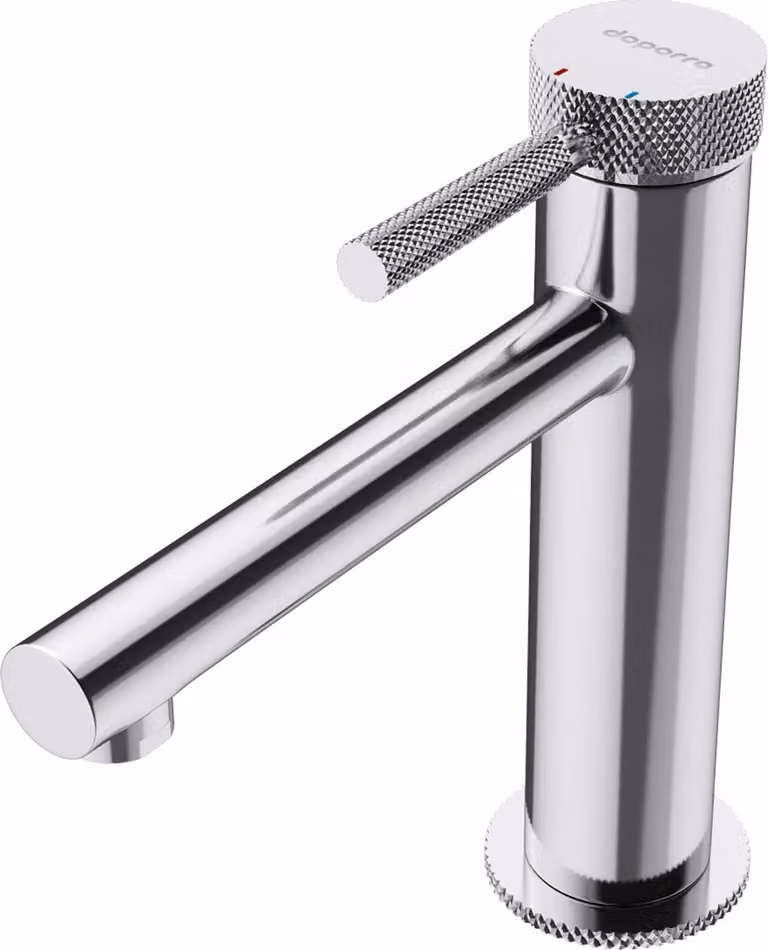 doporro Rubinetto Monocomando per Lavabo Bagno a Cascata, Miscelatore Regolabile con Acqua Calda e Fredda in Ottone Cromato H 18 cm WAO-7601