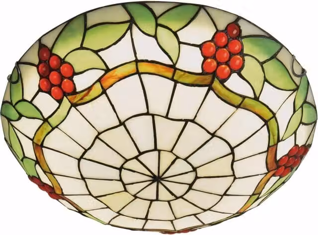 LÚZETE Lampada da Soffitto a LED Tiffany Grape Multicolore 24 W 4000K Diametro: 40 cm