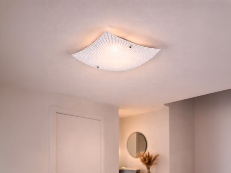 Plafoniera LED piatta dimmerabile lampada da soffitto cucina scala paralume vetro