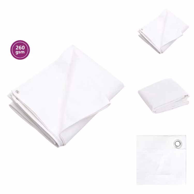 vidaXL Telone 260 g/m² 6x8 m Bianco HDPE - Teloni