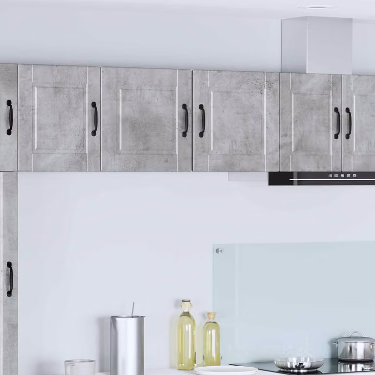 Set di 2 armadietti a muro PORTO vidaXL in MDF grigio opaco per cucina L: 40 cm, P: 31 cm, H: 40 cm