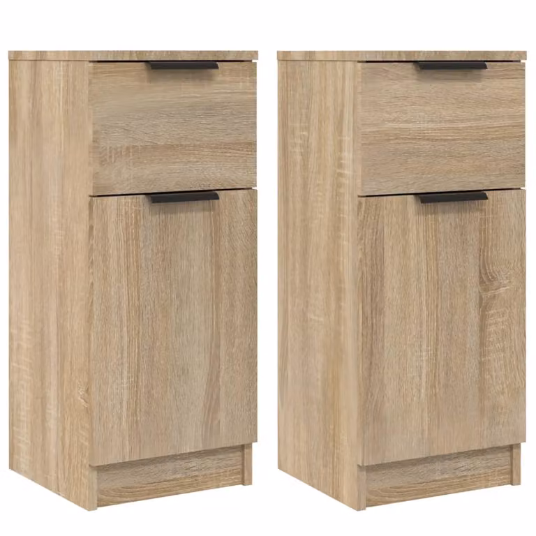 Credenze 2 pz Rovere Sonoma 30x30x70 cm in Legno Multistrato