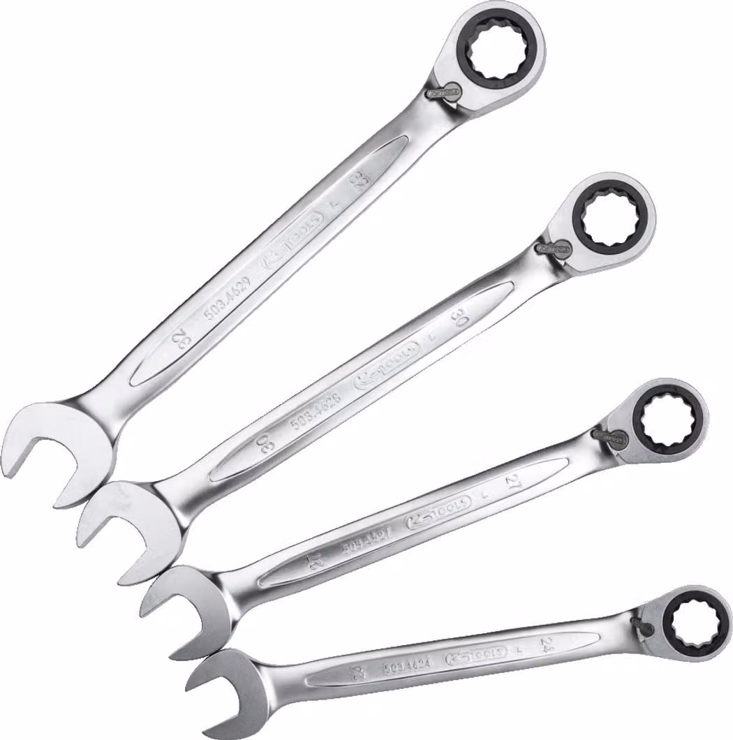 KS TOOLS GEARplus set di chiavi combinate a cricchetto reversibili 4 pz - 503.4601
