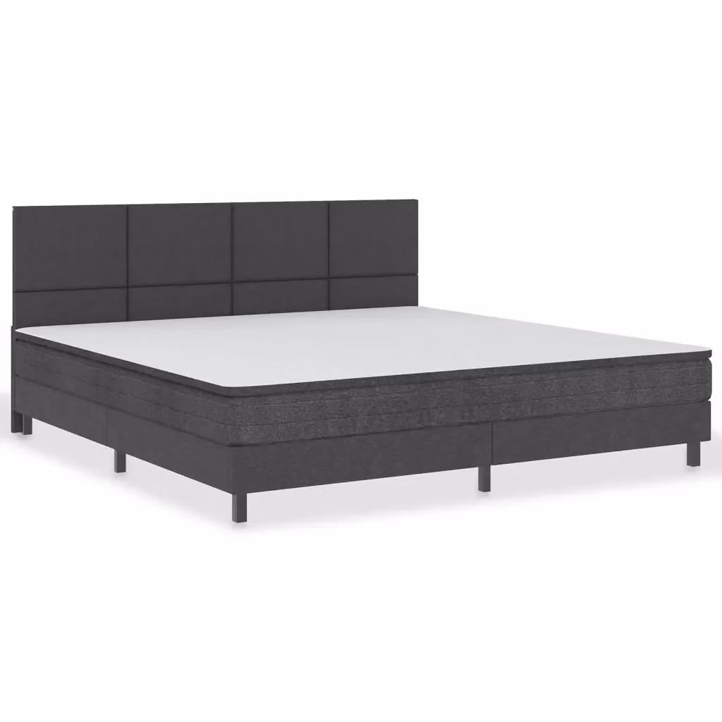 Testiera Letto Imbottita vidaXL in Tessuto Grigio L: 200 cm, H: 116 cm – 2