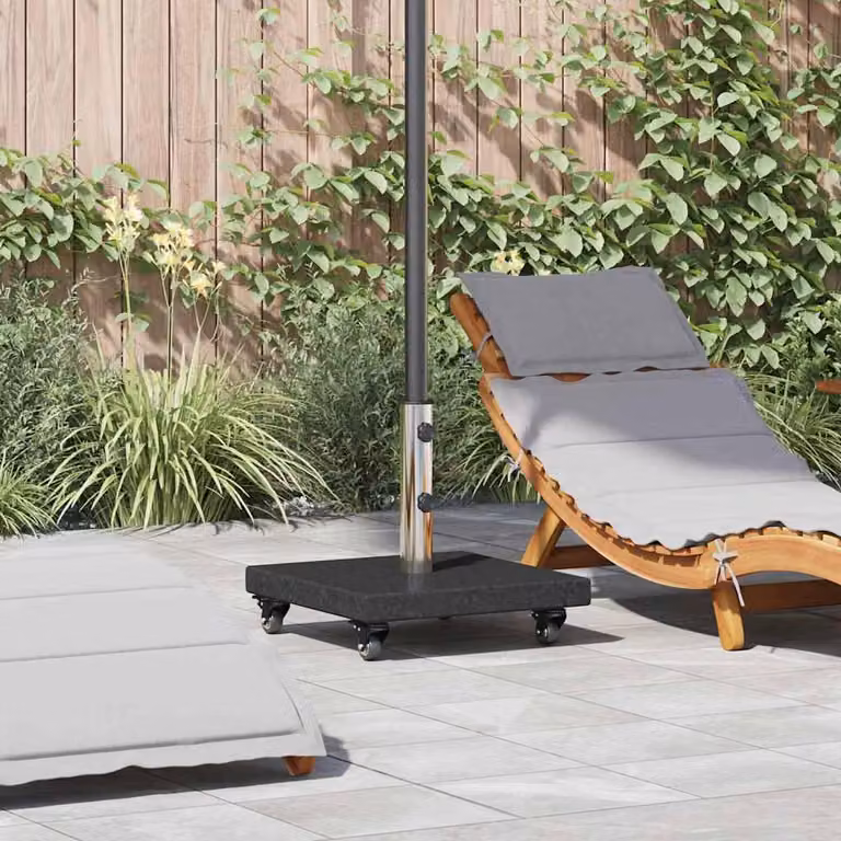 Maison Exclusive - Portaombrelli da 30 kg, nero, in granito, forma quadrata