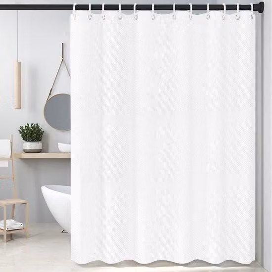 Griglia tessile galleggiante, bianca, delle dimensioni di 180 x 200 cm, lavabile, antibatterica, impermeabile e antimuffa per cabine doccia, composta da 12 griglie in poliestere.