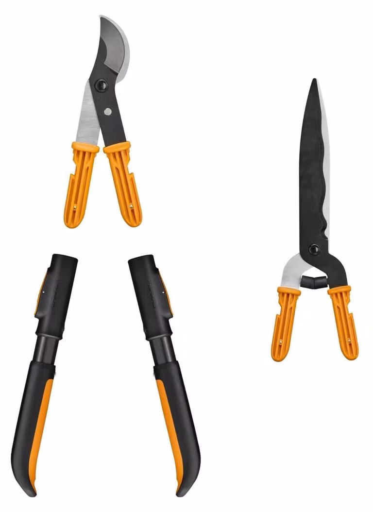 Forbici per siepi e arbusti Fiskars OneClick, sistema bypass, con 2 maniglie