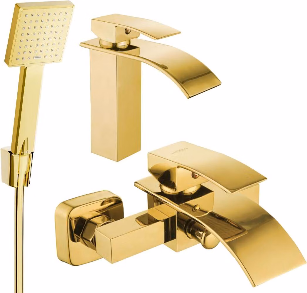 Mexen Aries R45 set da bagno, oro - 744803R45-50