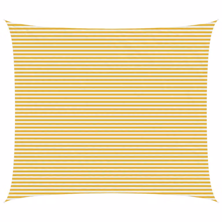 Telo Ombra Rettangolare vidaXL in HDPE Giallo e Bianco 6 x 8 m