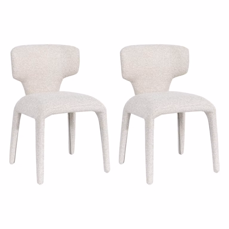 Duhome sedia da pranzo set di 2 sedie da cucina rivestimento completo in tessuto bouclé sedia da pranzo per sala da pranzo cucina soggiorno camera da letto, beige
