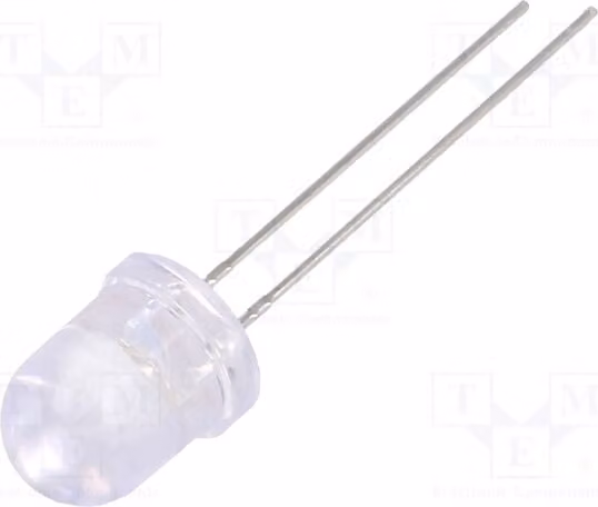 2 LED a LED blu da 8 mm, modello LL-803BC2C-B4-1B, di tipo a foro passante (THT), 8 mm, con intensità luminosa di 2900÷5000 mcd e angolo di emissione di 25°