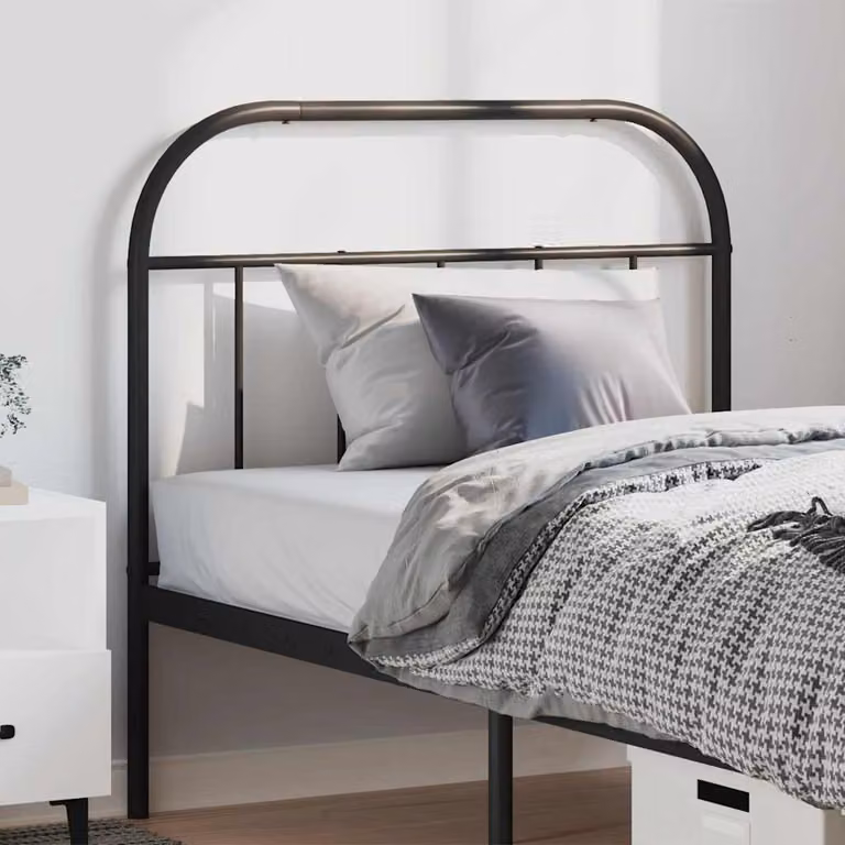 Testiera di ricambio vidaXL in metallo nero laccato per letto 100x200 cm