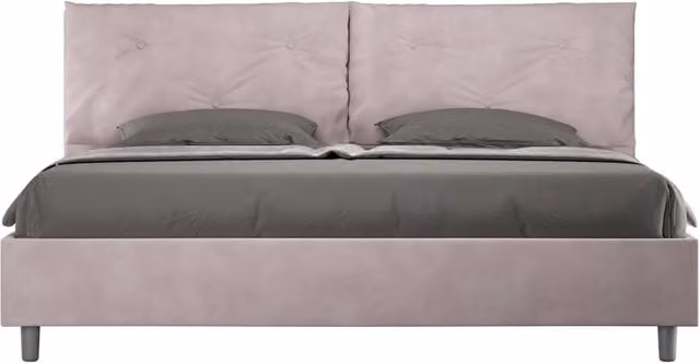 Letto Matrimoniale King Size Appia Large Giordanoshop Imbottito in Microfibra Colore Glicine L/P/H: 222 x 110 x 215 cm – 1