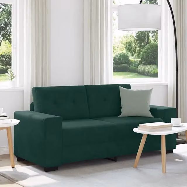 Divano Divanetto-Sofa Verde Scuro 140 cm in Velluto 903457