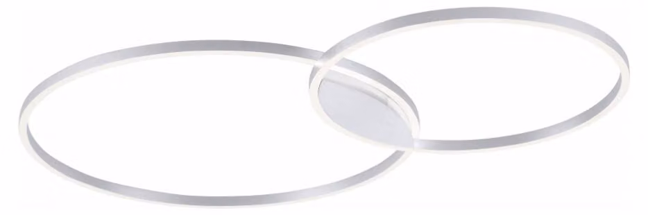 Selltec LED plafoniera Q - KATE controllabile tramite APP, CCT cambio colore alluminio soggiorno, camera da letto, sala da pranzo 6590-95