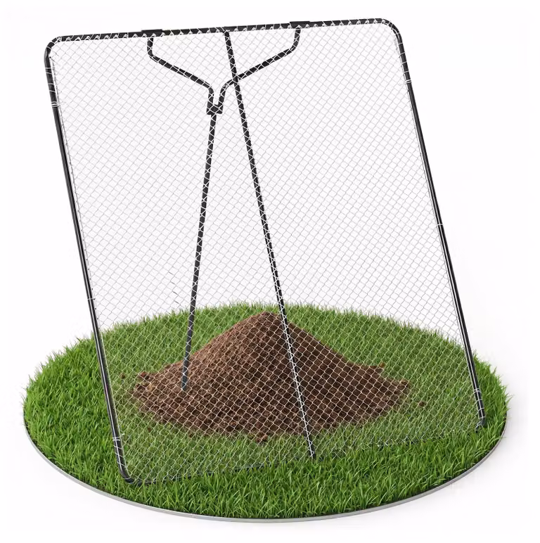 Relaxdays, setaccio per compost, dimensione maglia 8x8 mm, dimensioni 100 x 80 cm, zincato a caldo, acciaio, setaccio per giardino, per terra e compost, colore antracite/argento