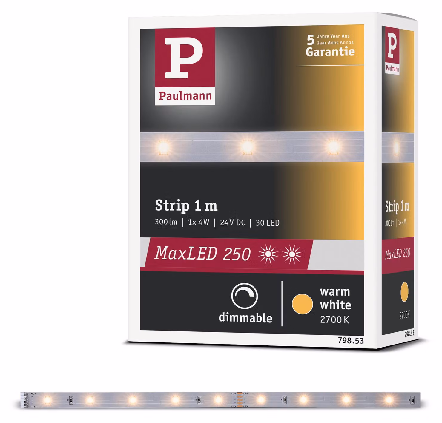 Paulmann MaxLED 250: Striscia LED, luce calda, modulo di estensione